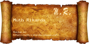 Muth Rikarda névjegykártya