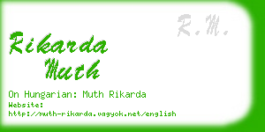 rikarda muth business card